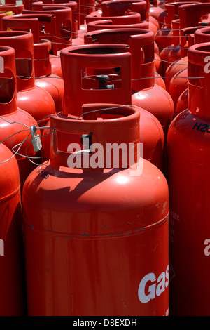 Bouteilles de gaz Banque D'Images