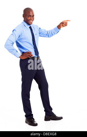 African businessman pointing at empty copyspace Banque D'Images