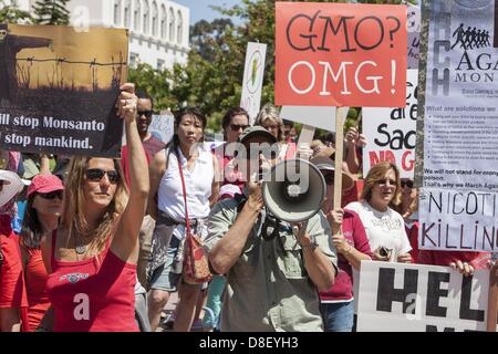 25 mai 2013 - San Diego, Californie, USA - 25 mai 2013 - San Diego, Californie, USA - Des milliers de personnes se sont réunies à Balboa Park à San Diego pour protester contre les sociétés GE/OGM à l'échelle mondiale dans la ''Marche contre Monsanto'' qui a eu lieu dans plusieurs villes à travers le monde. (Crédit Image : © Daniel Knighton/ZUMAPRESS.com) Banque D'Images