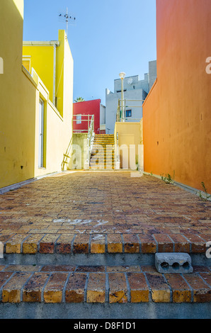 Bo Kaap, Cape Town 076-Alley Banque D'Images