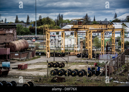 L'entretien des chemins de depot, New York. Banque D'Images