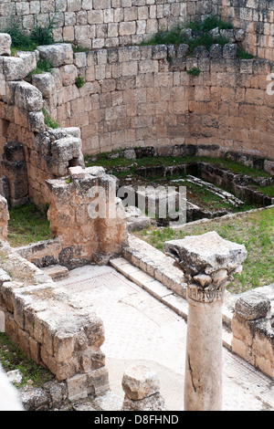 Église de Sts. Cosmas et DamianJerash, Jordanie Banque D'Images