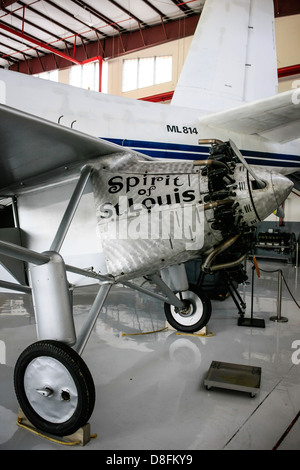 Une réplique de l'esprit de saint Louis avions exposés à la Fantasy of Flight Museum, Polk City FL Banque D'Images