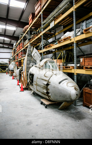 Le stockage des pièces brutes hangar de la Fantasy of Flight Museum FL Banque D'Images