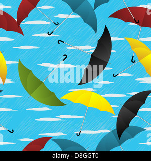Parapluies motif répétitif Banque D'Images