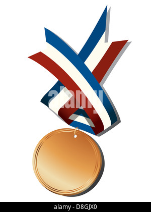 Médaille de bronze réaliste Banque D'Images