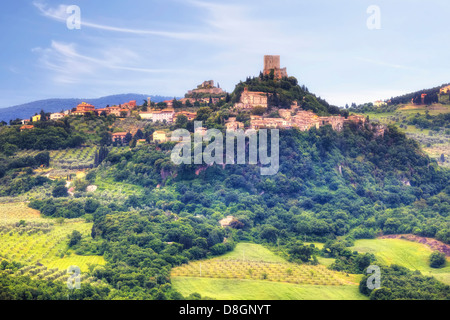 Castiglione d'Orcia, Rocca d'Orcia, Sienne, Toscane, Italie Banque D'Images