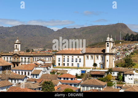 Vue sur Ouro Preto, Minas Gerais, Brésil Banque D'Images