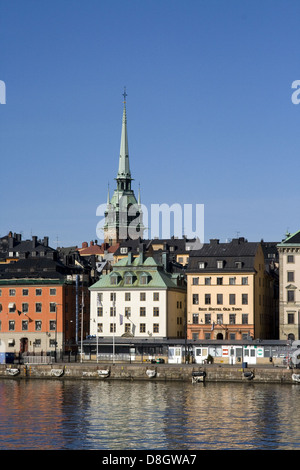 L'église allemande et de la vieille ville de Stockholm Banque D'Images