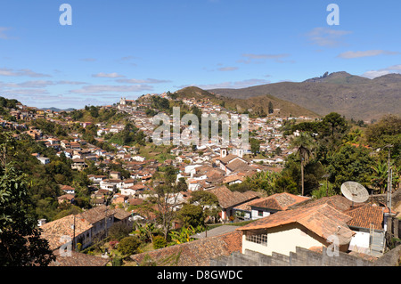 Vue sur Ouro Preto, Minas Gerais, Brésil Banque D'Images