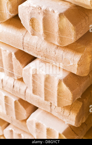 briquettes de bois Banque D'Images