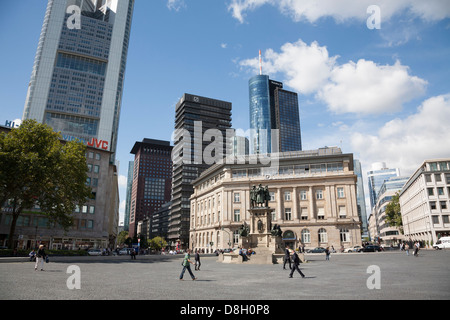 Monument de Gutenberg, place Goetheplatz, Frankfurt am Main, Allemagne Banque D'Images