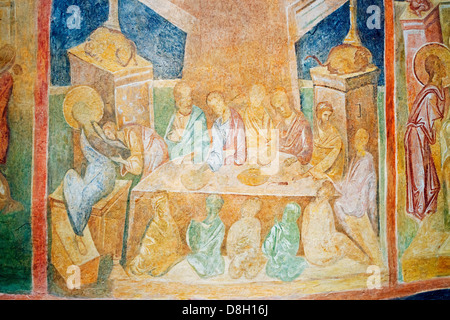 L'Europe, la Bulgarie, le Parc National Roussenski Lom, Ivanovo Rock monastère, site du patrimoine mondial de l'UNESCO Banque D'Images