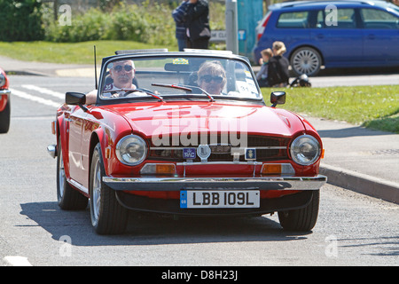 Une Triumph TR6 à la journée à Edenbridge Kent Banque D'Images