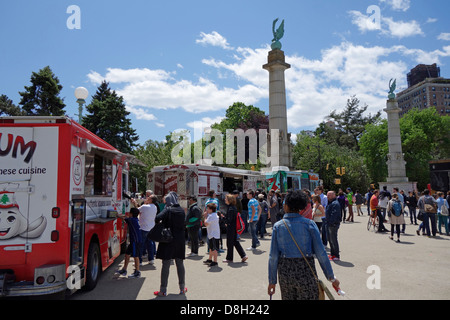 Camion alimentaire rally Brooklyn NY Banque D'Images