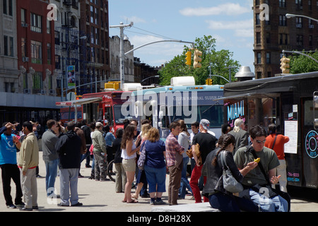 Camion alimentaire rally Brooklyn NY Banque D'Images