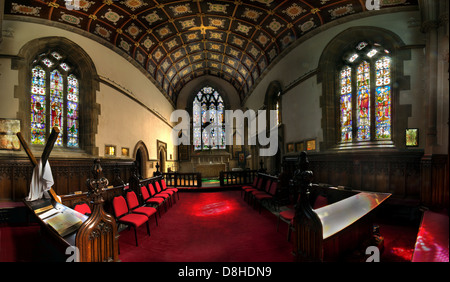 L'intérieur de l'église St Oswalds , Golborne Road, Winwick, Warrington, Cheshire, Angleterre, Royaume-Uni, WA2 8SZ Banque D'Images