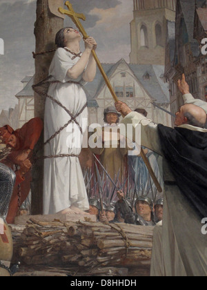 Le Panthéon,jeanne d'Arc au bûcher à Rouen par Jules Eugène Lenepveu,5,Quartier Latin Paris,France Banque D'Images