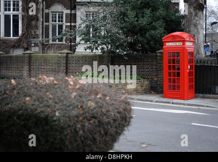 Cabine téléphonique rouge à Londres Banque D'Images