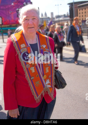 Orange Liverpool Lodge Mai 2012 Journée de marche - plus d'info a http://www.liverpool-lol.co.uk/ Banque D'Images