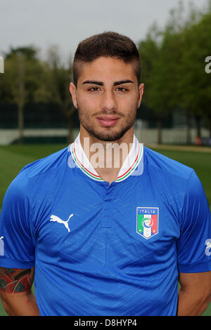 Marco Capuano (ITA), 28 mai 2013 - Football : l'équipe U-21 Italie session photo officiel pour le championnat de l'UEFA des moins de 21 ans (EURO) au Centro Tecnico de Milanello Milanello, Italie. (Photo de Maurizio Borsari/AFLO) Banque D'Images