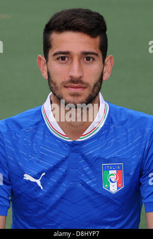 Crimi Marco (ITA), 28 mai 2013 - Football : l'équipe U-21 Italie session photo officiel pour le championnat de l'UEFA des moins de 21 ans (EURO) au Centro Tecnico de Milanello Milanello, Italie. (Photo de Maurizio Borsari/AFLO) Banque D'Images