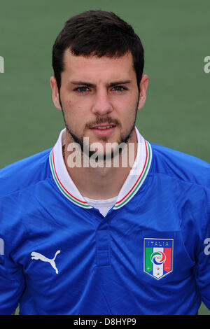 Mattia The Destro (ITA), 28 mai 2013 - Football : l'équipe U-21 Italie session photo officiel pour le championnat de l'UEFA des moins de 21 ans (EURO) au Centro Tecnico de Milanello Milanello, Italie. (Photo de Maurizio Borsari/AFLO) Banque D'Images