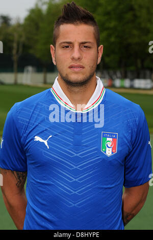 Francesco Fedato (ITA), 28 mai 2013 - Football : l'équipe U-21 Italie session photo officiel pour le championnat de l'UEFA des moins de 21 ans (EURO) au Centro Tecnico de Milanello Milanello, Italie. (Photo de Maurizio Borsari/AFLO) Banque D'Images