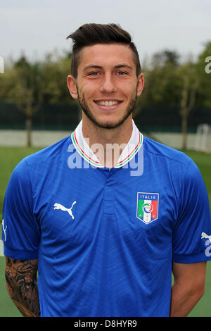 Luca Marrone (ITA), 28 mai 2013 - Football : l'équipe U-21 Italie session photo officiel pour le championnat de l'UEFA des moins de 21 ans (EURO) au Centro Tecnico de Milanello Milanello, Italie. (Photo de Maurizio Borsari/AFLO) Banque D'Images