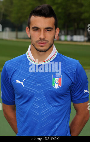 Nicola Sansone (ITA), 28 mai 2013 - Football : l'équipe U-21 Italie session photo officiel pour le championnat de l'UEFA des moins de 21 ans (EURO) au Centro Tecnico de Milanello Milanello, Italie. (Photo de Maurizio Borsari/AFLO) Banque D'Images