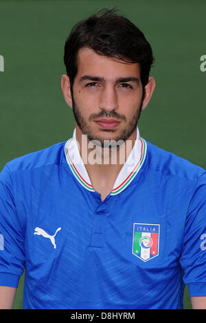 Riccardo Saponara (ITA), 28 mai 2013 - Football : l'équipe U-21 Italie session photo officiel pour le championnat de l'UEFA des moins de 21 ans (EURO) au Centro Tecnico de Milanello Milanello, Italie. (Photo de Maurizio Borsari/AFLO) Banque D'Images