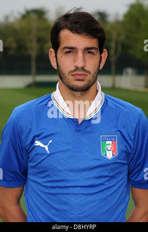 Riccardo Saponara (ITA), 28 mai 2013 - Football : l'équipe U-21 Italie session photo officiel pour le championnat de l'UEFA des moins de 21 ans (EURO) au Centro Tecnico de Milanello Milanello, Italie. (Photo de Maurizio Borsari/AFLO) Banque D'Images