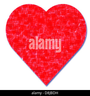 Coeur à l'aquarelle Banque D'Images