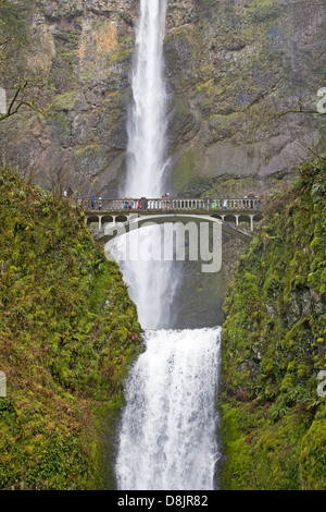 Multnomah Falls, dans la gorge du Columbia, dans le nord de l'Oregon Banque D'Images