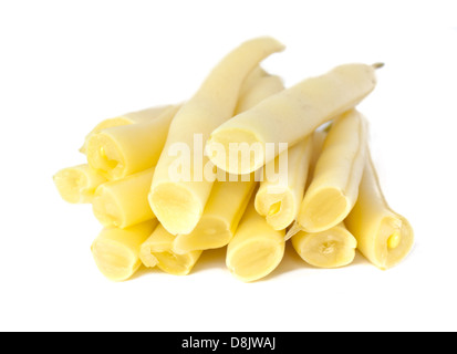 Les haricots jaunes isolated on white Banque D'Images