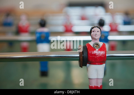 Table de baby-foot, close-up Banque D'Images