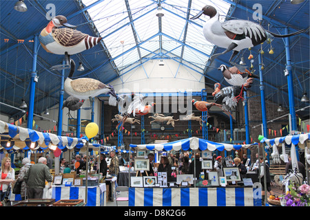 Marché des métiers d'Abergavenny, Halle, Monmouthshire, Gwent, au Pays de Galles, Royaume-Uni, Europe, Royaume-Uni Banque D'Images