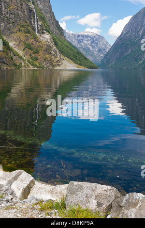 Vue panoramique sur le Sognefjord, la Norvège. Banque D'Images