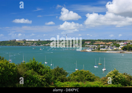 Haven Waterway Pembroke Dock, Pembrokeshire Wales Banque D'Images