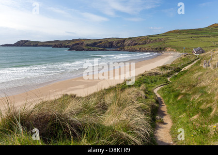 Wales Coast Path Whitesands Bay UK Pembrokeshire Banque D'Images