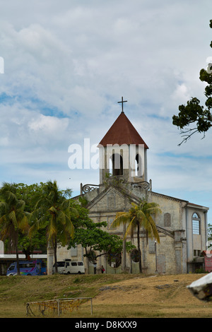 Les ruines de l'ancienne église San Juan Nepomuceno dans Cape Town sur l'île de Cebu, Philippines Banque D'Images