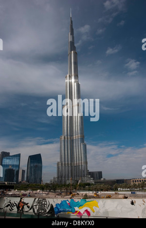 Le magnifique Burj Khalifa bâtiment le plus haut du monde Banque D'Images