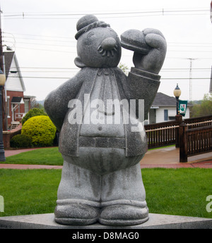 Accueil de Popeye Wimpy Statue à Chester en Illinois Banque D'Images