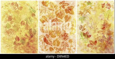 Résumé d'artifices, aquarelle, leafs Banque D'Images