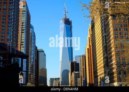 Une vue du nouveau monde Une Trace Center à New York. Banque D'Images