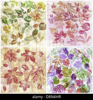 Résumé d'artifices, aquarelle, leafs Banque D'Images