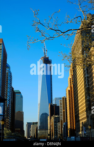 Une vue du nouveau monde Une Trace Center à New York. Banque D'Images