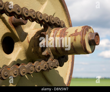 La roue de la dent de l'ancien harvester Banque D'Images