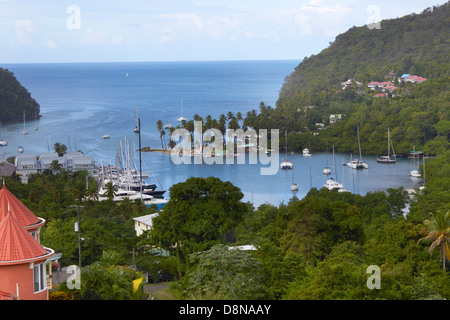 Sainte Lucie Marigot Bay, île des Caraïbes Banque D'Images