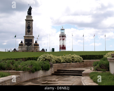 Smeaton's Tower lighthouse, Plymouth Hoe, Devon, UK 2013 Banque D'Images